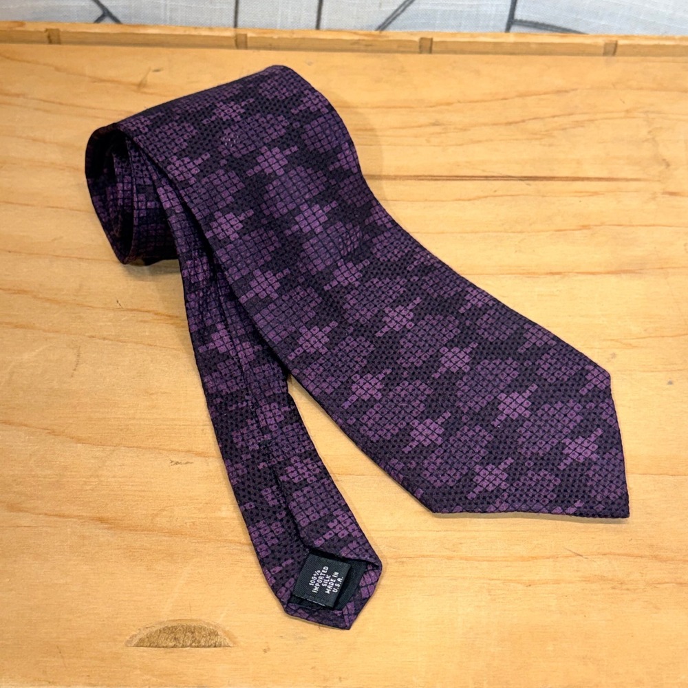 Grateful Dead Franklins Tower 3rd Set Silk Tie Purple Geometric Steal‎ Your Face